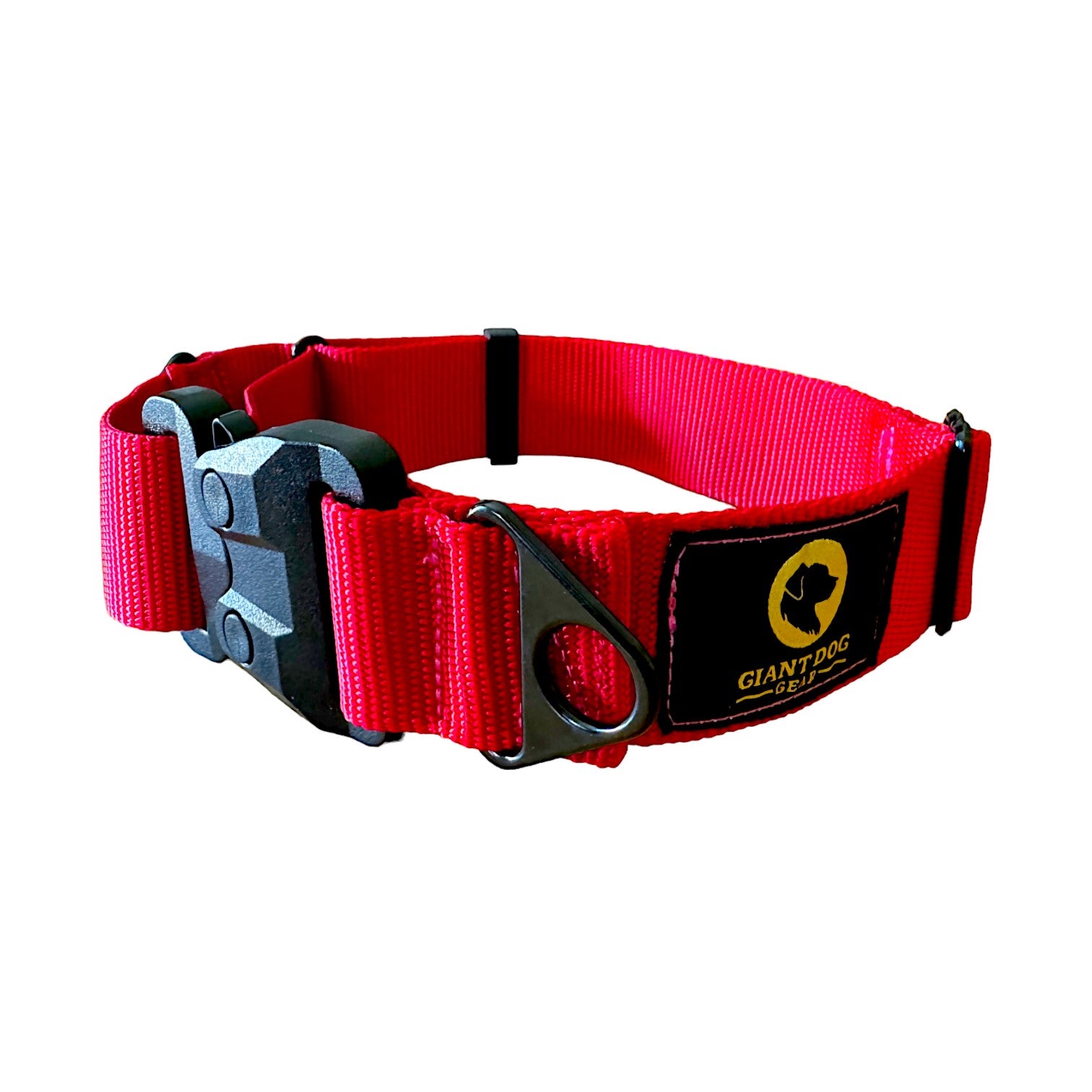 Cherry Red Martingale Dog Collar Cobra Buckle Collar for Large Dogs